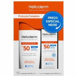 KIT HELIODERM PROTETOR SOLAR CORP FPS50 200ML+PROTETOR FACIAL FPS50 50G