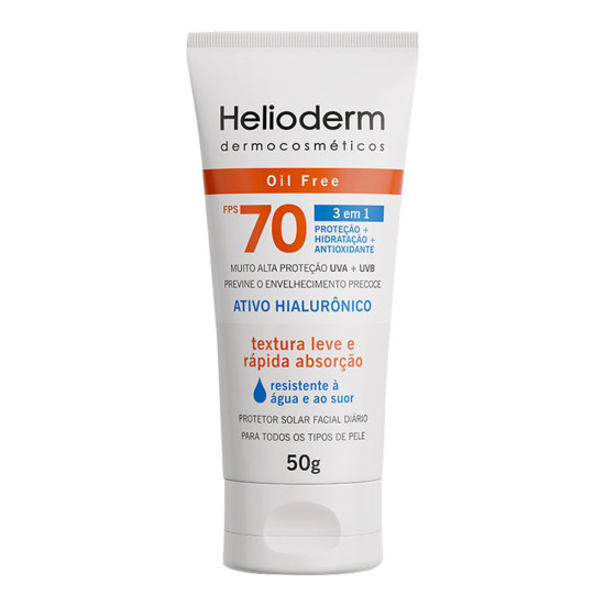 PROTETOR SOLAR HELIODERM FACIAL FPS70 S/COR 50G