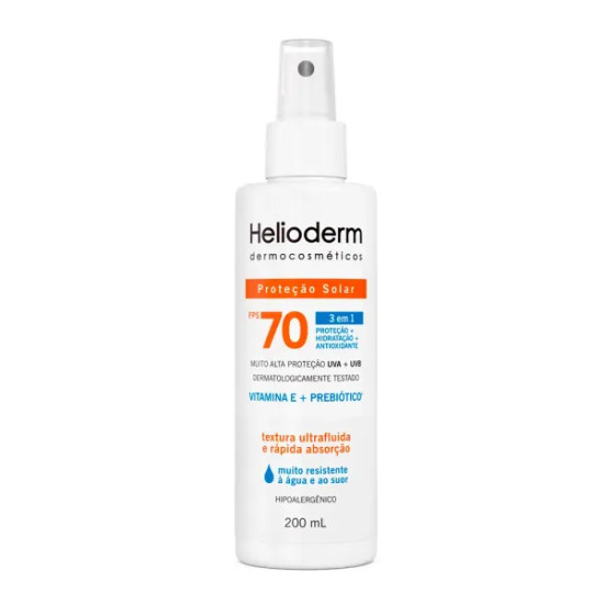 PROTETOR SOLAR HELIODERM FPS70 SPRAY 200ML