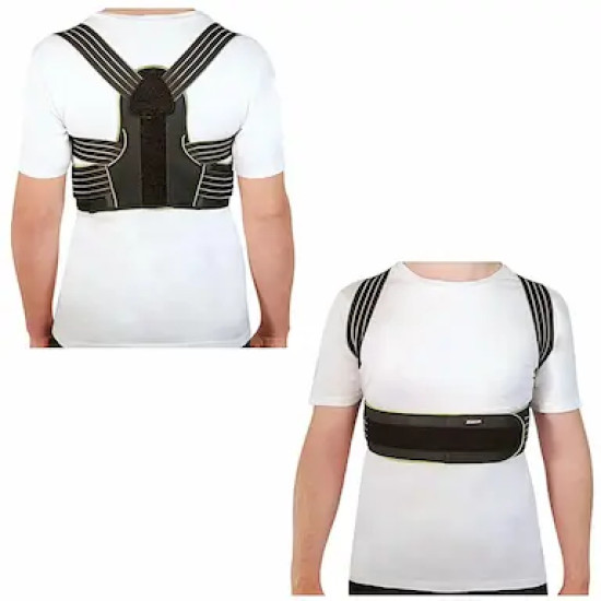 CORRETOR POSTURAL COM AJUSTE TRIPLO PRETO P - BC0086-A