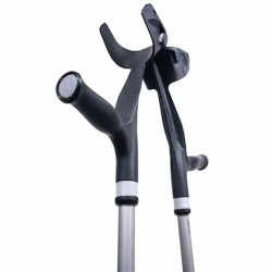 MULETA CANADENSE MERCUR ALUMINIO PRETA FIXA AJUSTAVEL BC1560