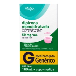 DIPIRONA SODICA 50MG SOL C/100 ML MEDLEY