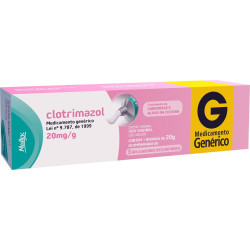 CLOTRIMAZOL CREME VAG 20MG (2%) COM 20 GR+3 APLIC MEDLEY