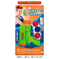 LANCADOR FIRE BALL COM 3 BOLINHAS PICA PAU