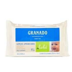 LENCO UMEDECIDO BEBE GRANADO PELE SENSIVEL C/50 UND