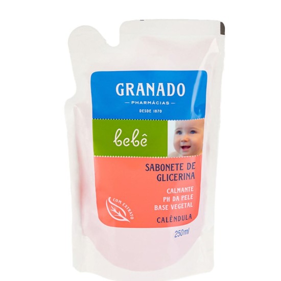 SABONETE REFIL GLICERINA GRANADO BEBE CALENDULA 250ML