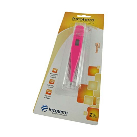 TERMOMETRO DIGITAL INCOTERM ROSA A PROVA D AGUA