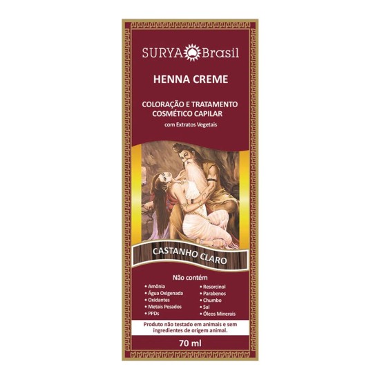 HENNA SURYA CREME CASTANHO CLARO 70 ML