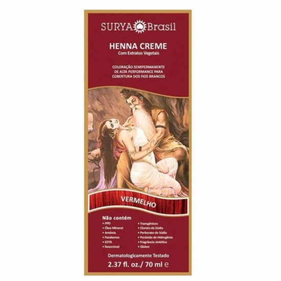 HENNA SURYA CREME VERMELHA 70 ML