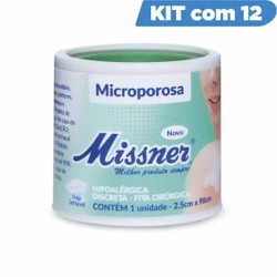 FITA CIRURGICA MICROPOROSA MISSNER BRANCA 2,5 CM X 90 CM