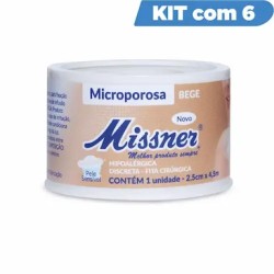 FITA CIRURGICA MICROPOROSA MISSNER BEGE 2,5CMX4,5CM