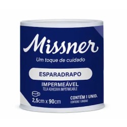 ESPARADRAPO IMPERMEAVEL MISSNER BRANCO 2,5CM X 90CM