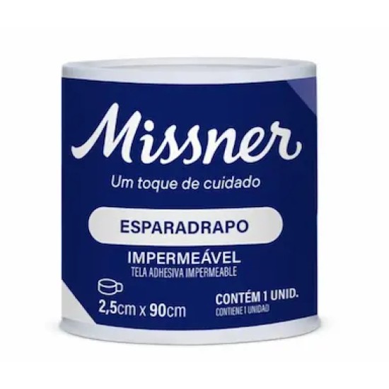 ESPARADRAPO IMPERMEAVEL MISSNER BRANCO 2,5CM X 90CM