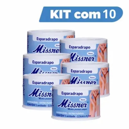 ESPARADRAPO IMPERMEAVEL MISSNER BRANCO 2,5CM X 4,5M