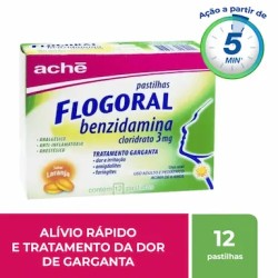 FLOGORAL PASTILHA LARANJA 12PAST