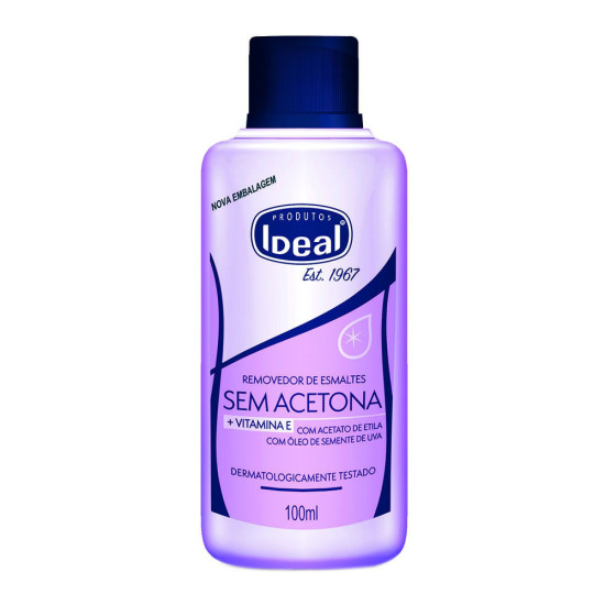 REMOVEDOR ESMALTE IDEAL SEM ACETONA SEMENTE UVA 100ML