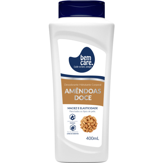 LOCAO HIDRATANTE BEM CARE AMENDOAS DOCE 400ML