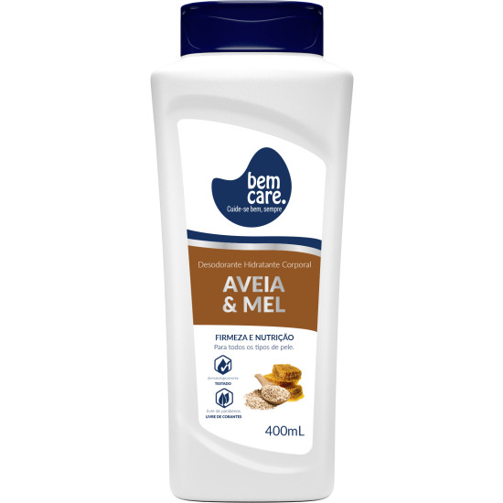 LOCAO HIDRATANTE BEM CARE AVEIA E MEL 400ML