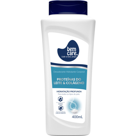 LOCAO HIDRATANTE BEM CARE PROTEINAS LEITE 400ML