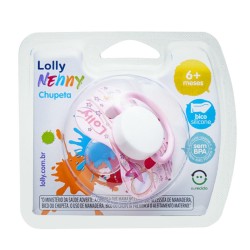 CHUPETA LOLLY BORB DE SILICONE CLASSICA TAM 2 ROSA REF 4515