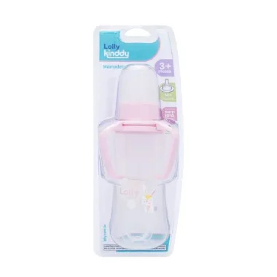MAMADEIRA LOLLY ZOO C/ ALCA 250ML ROSA 2560-01