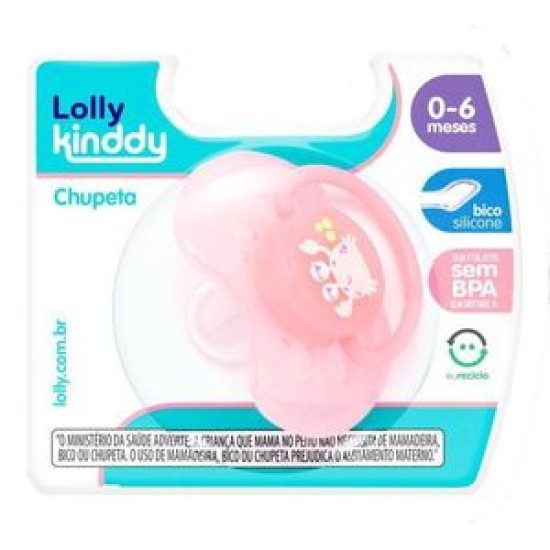 CHUPETA LOLLY OCEANO SILICONE ORT TAM 1 ROSA REF 5214
