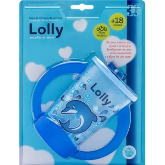 COPO OCEANO COM ALCA LOLLY AZUL 350ML