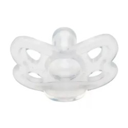 CHUPETA LOLLY 100% SILICONE ORTO T1 REDONDO TRANSPARENTE