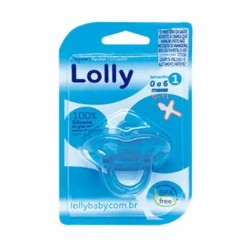 CHUPETA LOLLY 100% SILIC ORTO T1 AZUL