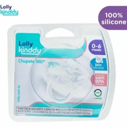 CHUPETA LOLLY 100% SILICONE ORTO T1 TRANSPARENTE