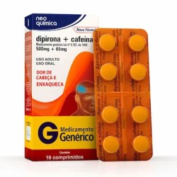 DIPIRONA SODICA+CAFEINA 500+65MG C/16 COMPRIMIDOS NEO QUIMICA