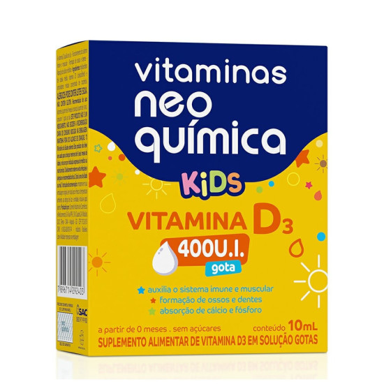 VITAMINA D3 400UI COM 10ML NEO QUIMICA
