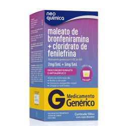 BRONFENIRAMINA+FENILEFRINA 0,4+1MG COM 120 ML
