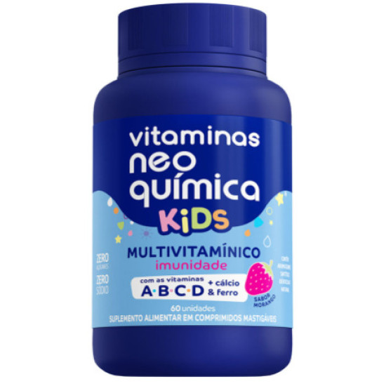 MULTIVITAMINICO NEO QUIMICA IMUNIDADE KIDS COM 60 COMPRIMIDOS MASTIGAVEIS