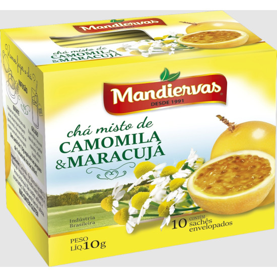 CHA CAMOMILA/MARACUJA COM 10 SACHES