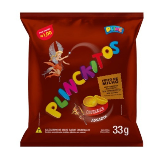 SALGADINHO PLINC PLINCKITOS CHURRASCO 33G