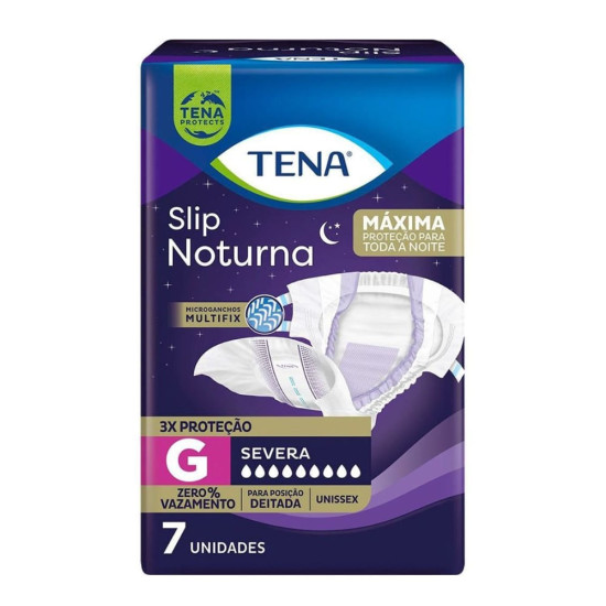 FRALDAS GERIATRICA TENA NOTURNA G COM 7 UND
