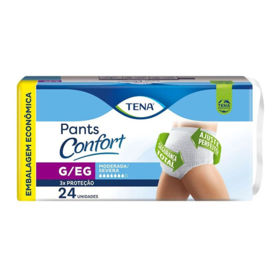ROUPA INTIMO TENA CONFORT PANTS TAM G/EG COM 24UND