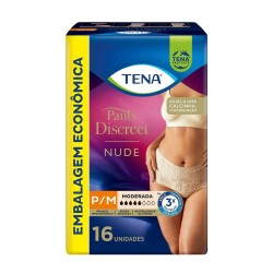 ROUPA INTIMO TENA PANTS DISCREET NUDE TAM P/M C/16 UN