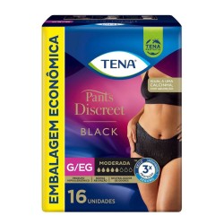 ROUPA INTIMO TENA PANTS DISCREET BLACK TAM G/EG C/16 UN