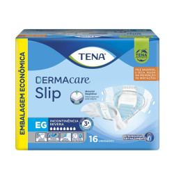 FRALDAS GERIATRICA TENA DERMACARE SLIP EG COM 16 UND