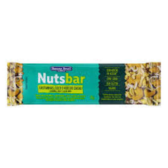 CEREAL NUTS BARRA COCO/NIBS DE CACAU ZERO ACUCAR 25G