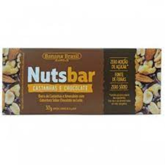 CEREAL NUTS BARRA CASTANHAS E CHOCOLATE 25G