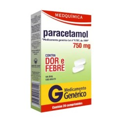PARACETAMOL 750MG C/20 COMPRIMIDOS MEDQUIMICA