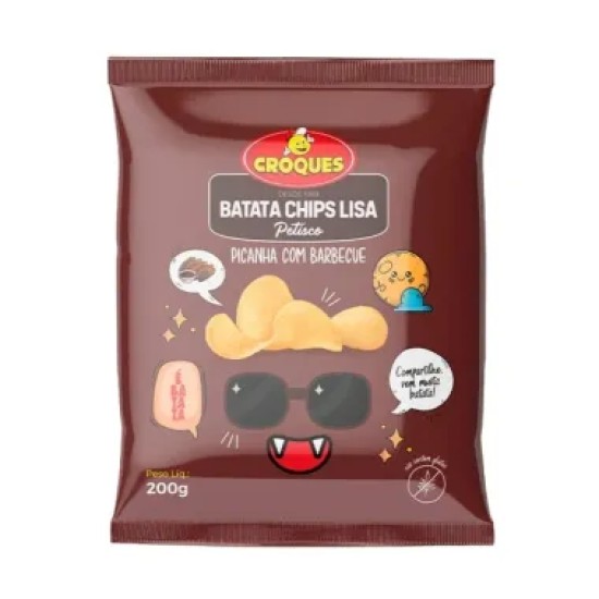 BATATA CHIPS CROQUES PICANHA C/BARBECUE 200G