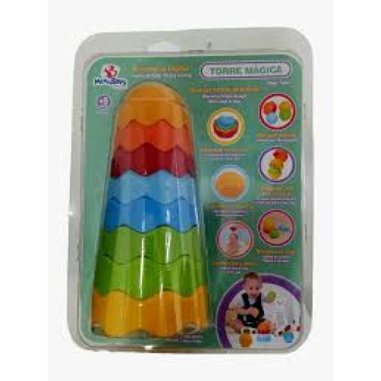 BRINQUEDO EDUCATIVO BEBE TORRE MAGICA COM 8 PCS