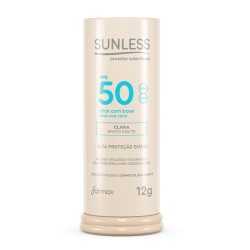 PROTETOR SOLAR FACIAL SUNLESSS STICK C/BASE CLARA FPS 50 12G