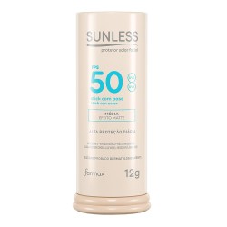 PROTETOR SOLAR FACIAL SUNLESSS STICK C/BASE MEDIA FPS 50 12G