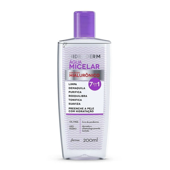 AGUA MICELAR FARMAX HIALORONICO HIDRADERM 200ML
