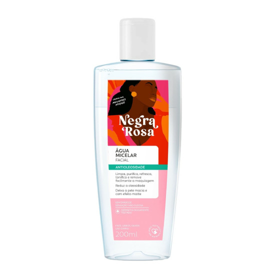 AGUA MICELAR FARMAX NEGRA ROSA ANTIOL 200ML